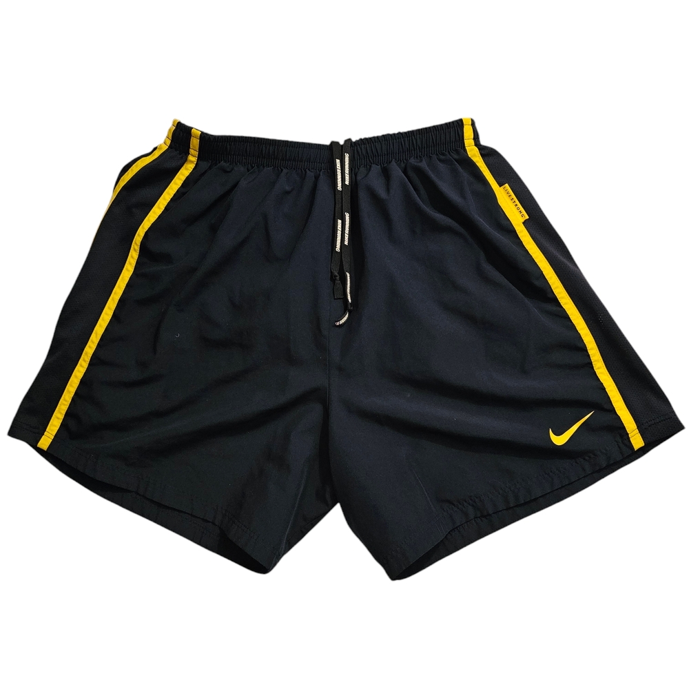 Nike Dri-fit Running Shorts : Navy blue with Yellow Accents